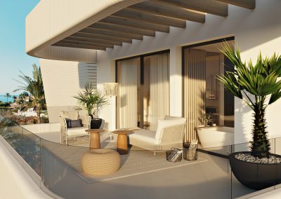 Dunique Marbella terrace first floor sideview - Lunde & Nieto