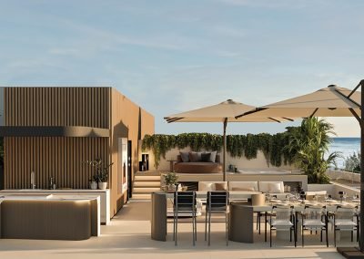 Dunique Marbella roof terrace side view - Lunde & Nieto