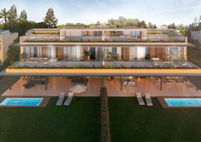 Santa Clara Homes evening high view - Lunde & Nieto