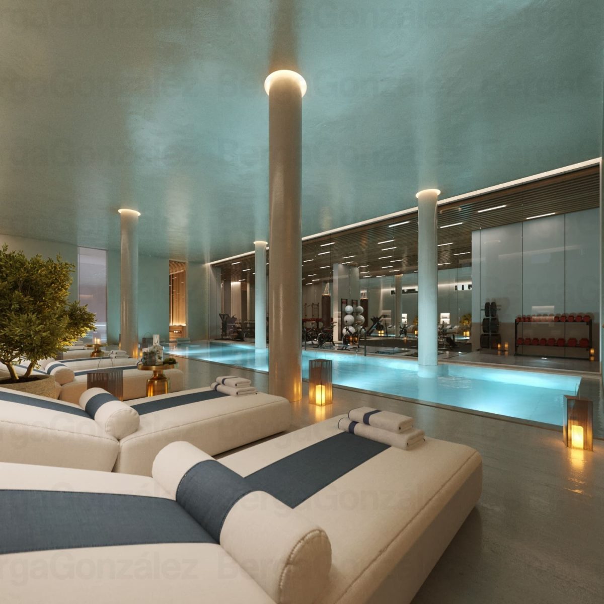 Earth Marbella indoor pool/gym - Lunde & Nieto Earth Marbella indoor pool/gym - Lunde & Nieto