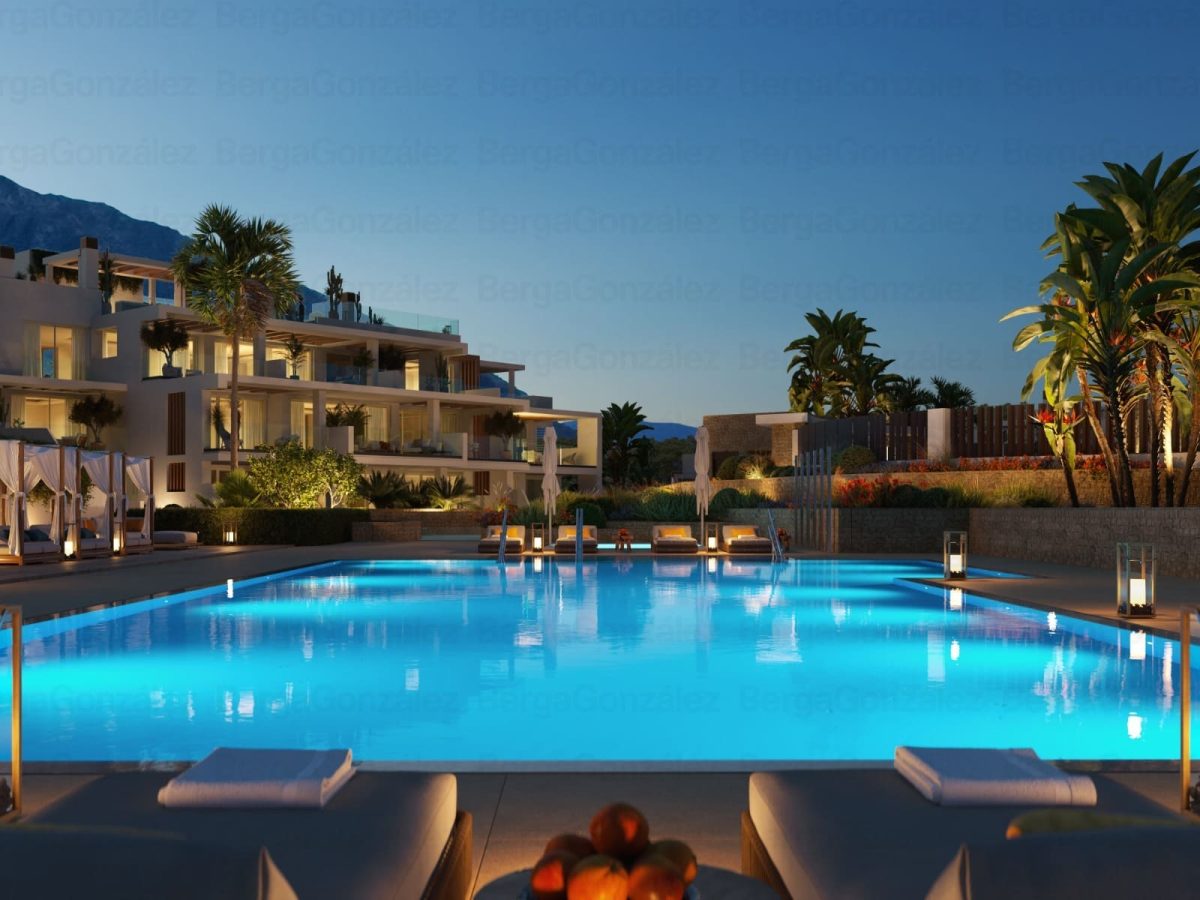 Earth Marbella pool at night - Lunde & Nieto Earth Marbella pool at night - Lunde & Nieto